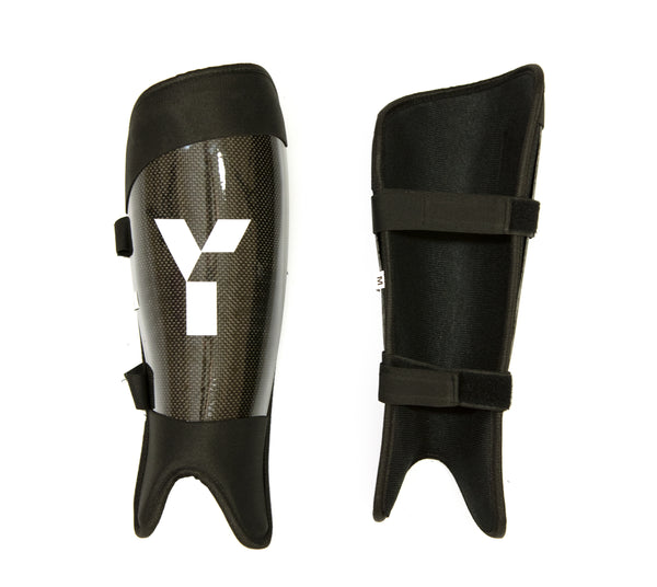 Field Hockey Insertable Covers with Straps Carbon Shin Guards